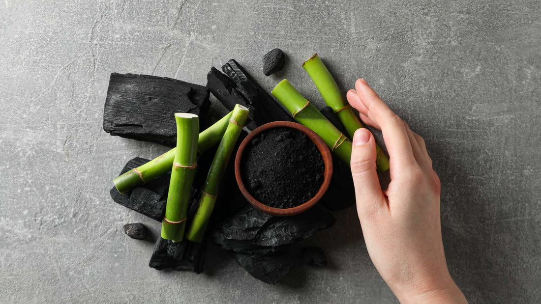 Display of bamboo charcoal water filters