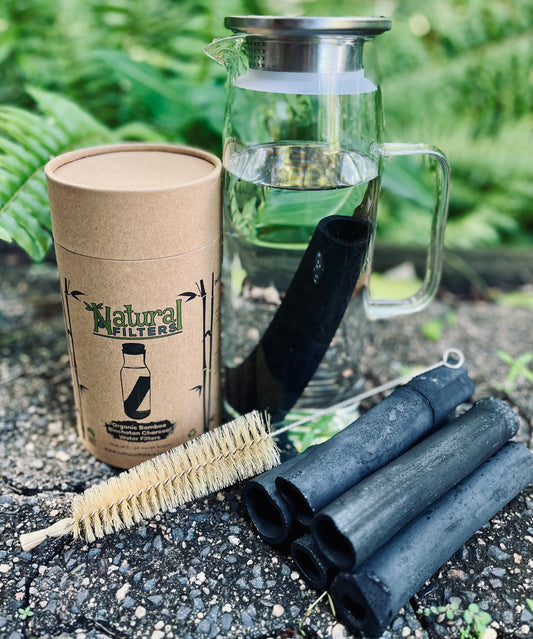 Five Pack Water Filter Starter Kit with 1.5L Glass Jug