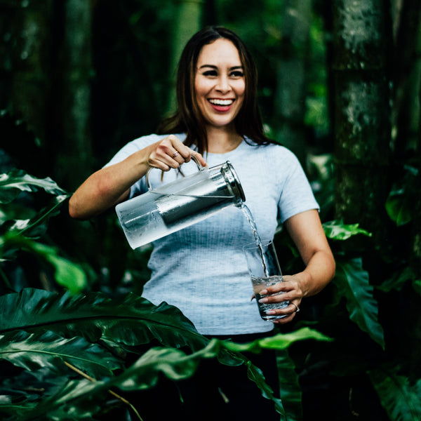 5 Pack Charcoal Filter Starter Kit with Tempered Glass Water Jug